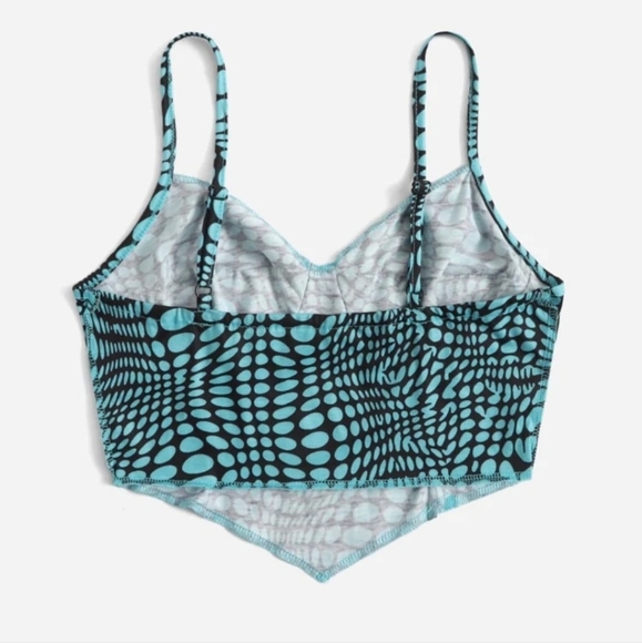 Dot Print Crop Cami Top NWT - Picture 2 of 6